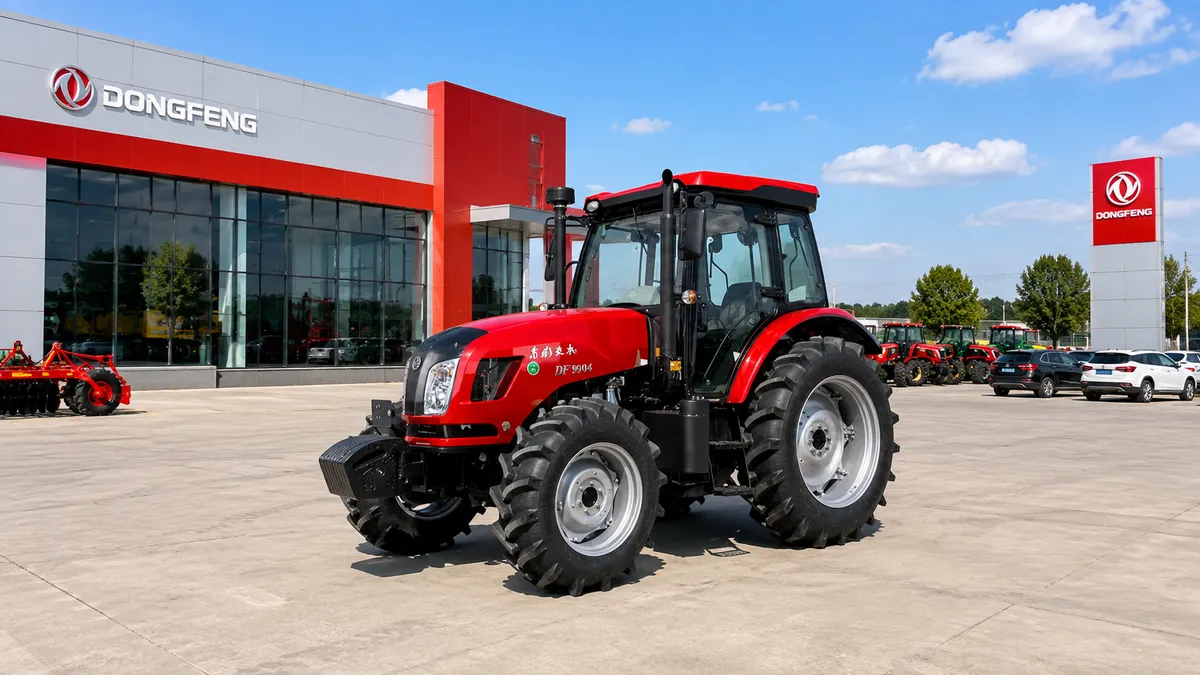 Трактор Dongfeng DF-904 возле дилерского цента